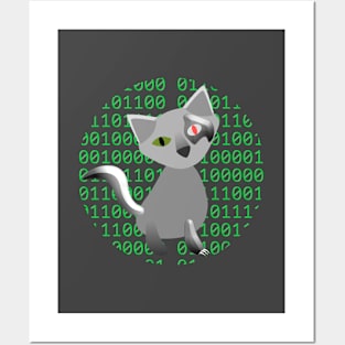 Cyborg Cat Posters and Art